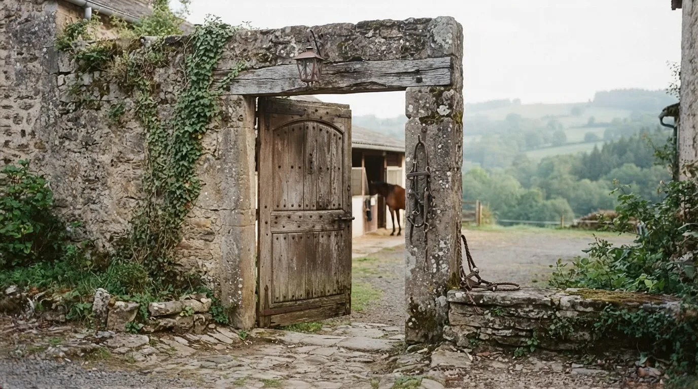 Entrée du Les Écuries de la Gartempe, centre équestre à Saint-Sornin-la-Marche