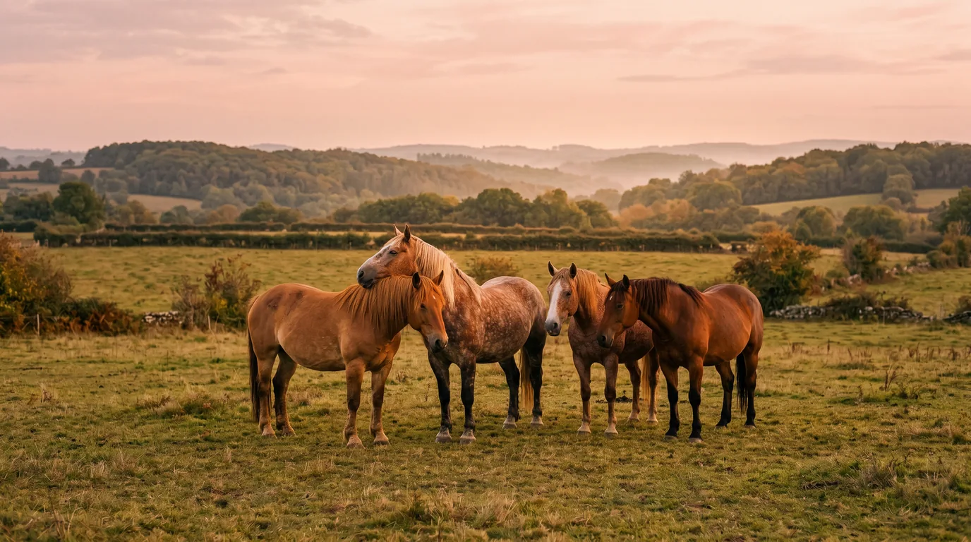 Les chevaux du Les Écuries de la Gartempe en liberté, Haute-Vienne